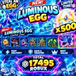 ⚡ 500 Luminous EGG (34990 Robux) ⚡ Fast&Cheap! ⚡Steal An Egg ⚡SUPER !