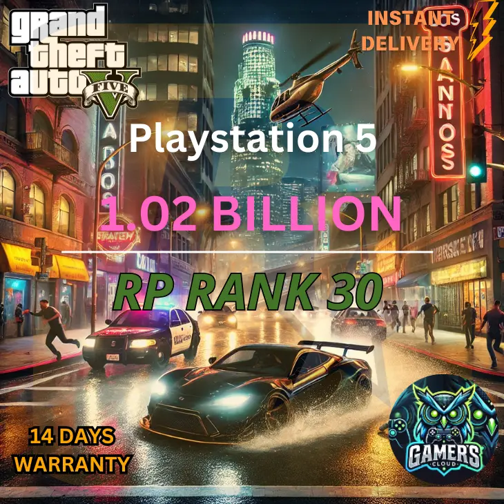 Buy PS5 ⚡ 1.02 Billion Dollars Total [Cash + Cars] 🏍️ RP Rank 30 🌱 Full ...