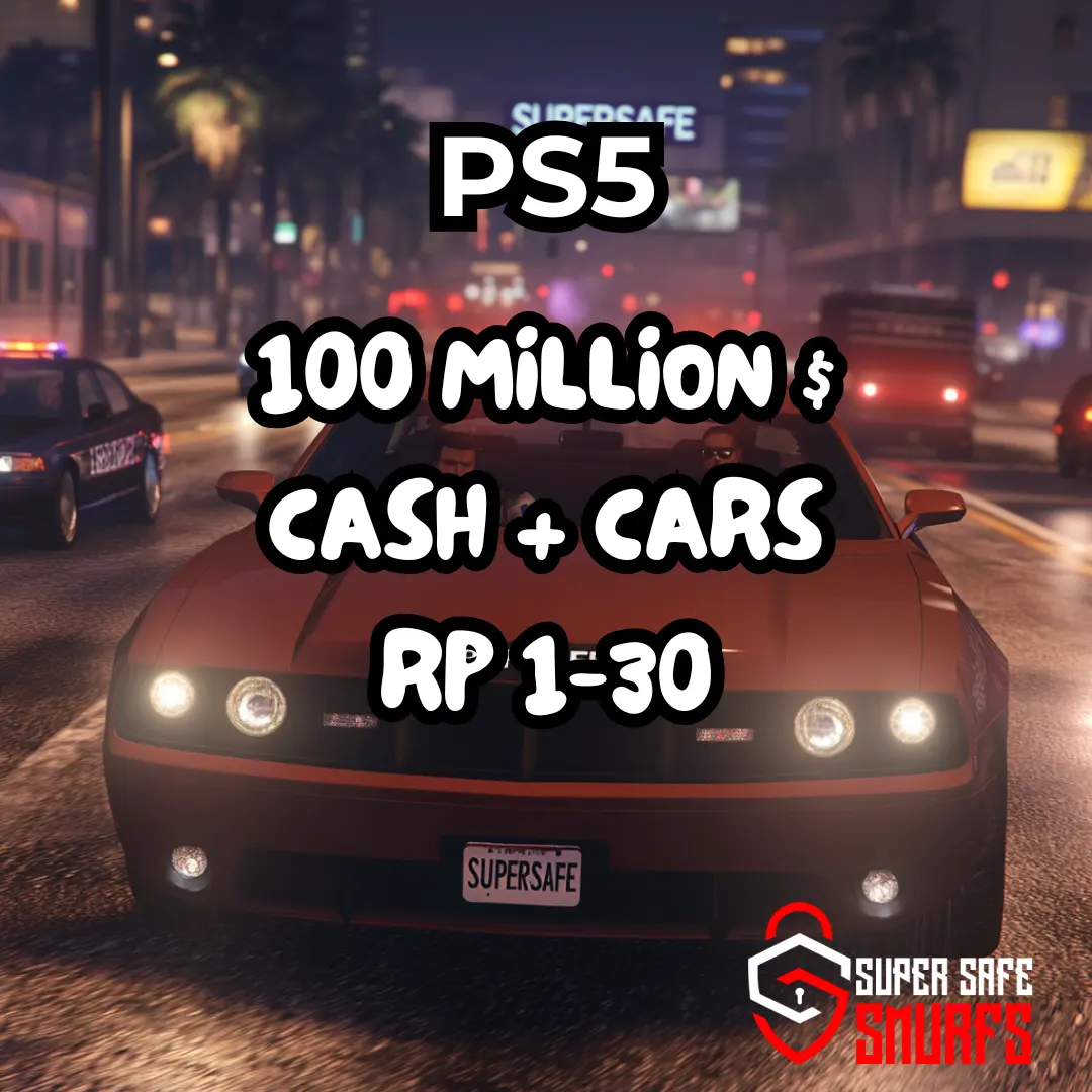Buy 🎮 PS5 GTA V Online 🌟 Modded Account 🎉 Total 100 Million Cash 💰 Full Access Setup 🚗 for