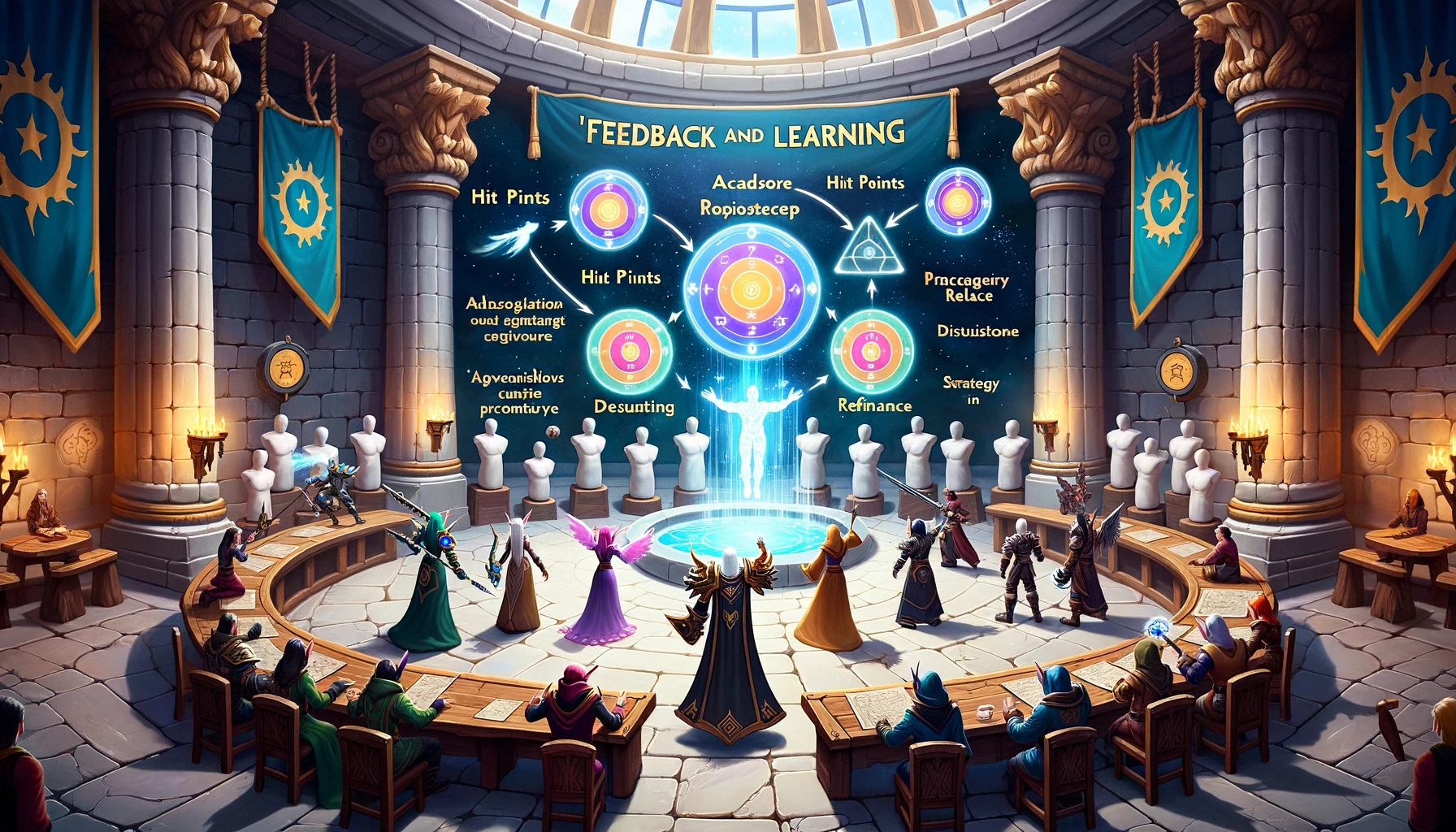 Representation of Continuous Learning and Strategy Refinement in Mythic+
