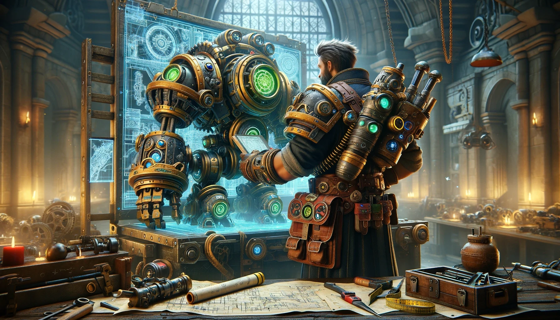 art representing engineering profession in world of warcraft