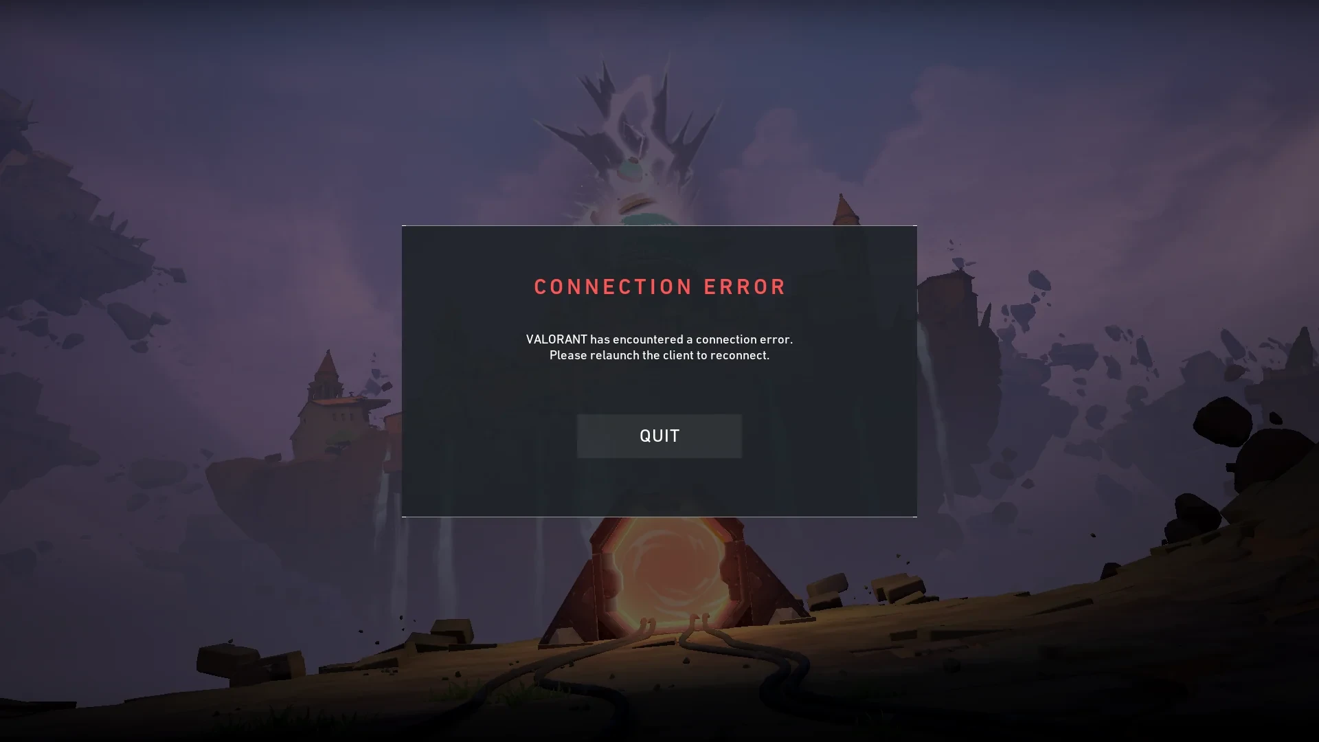 valorant connection error