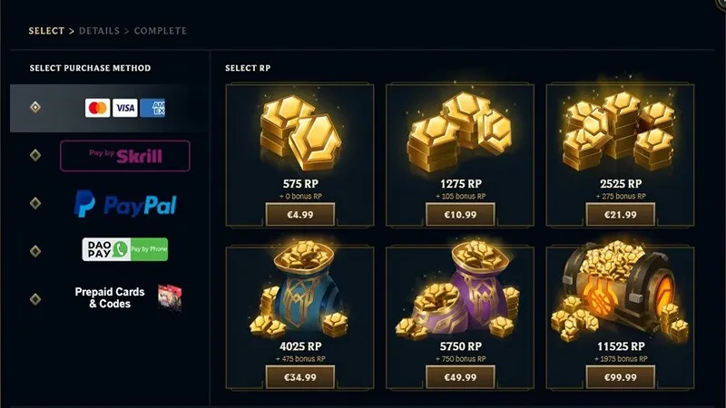 What does RP mean in League of Legends?