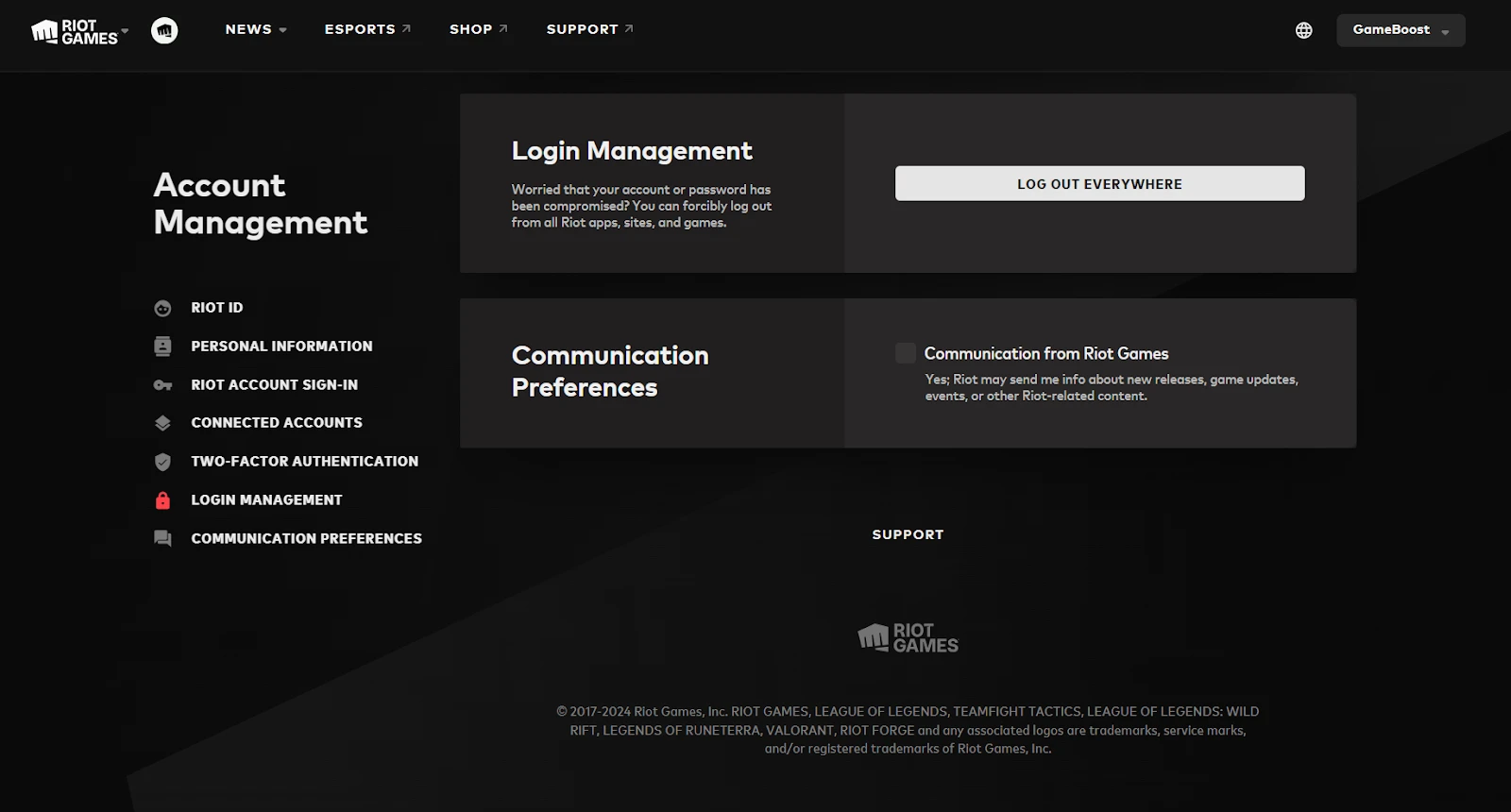 valorant account management