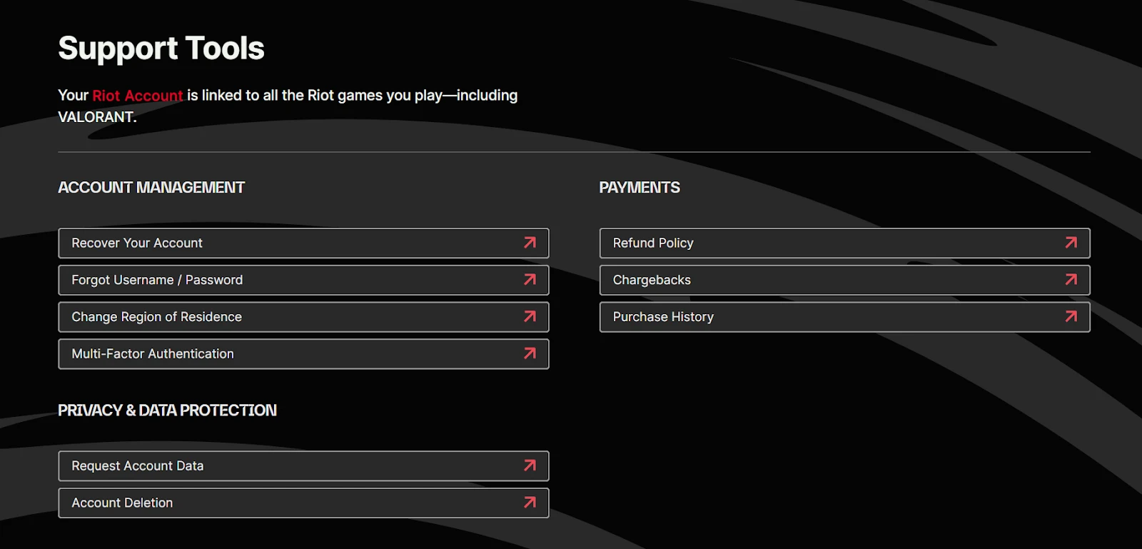 valorant support page