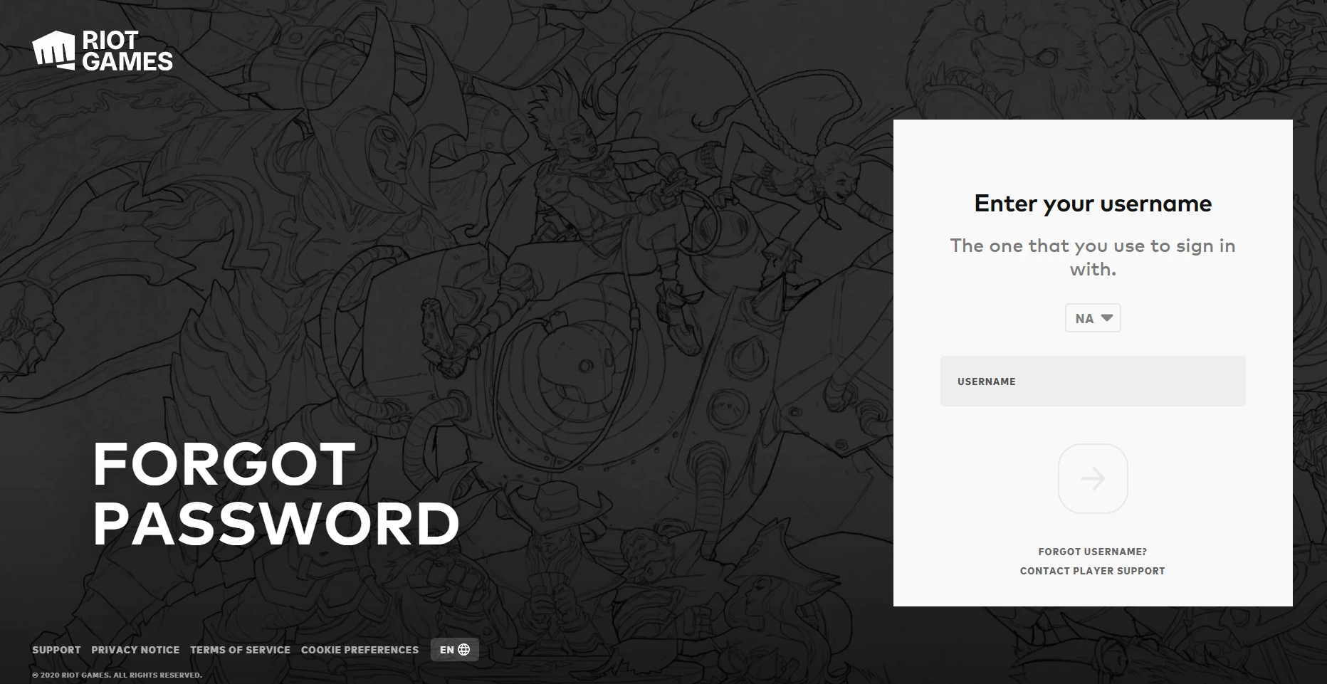 valorant forgot password page