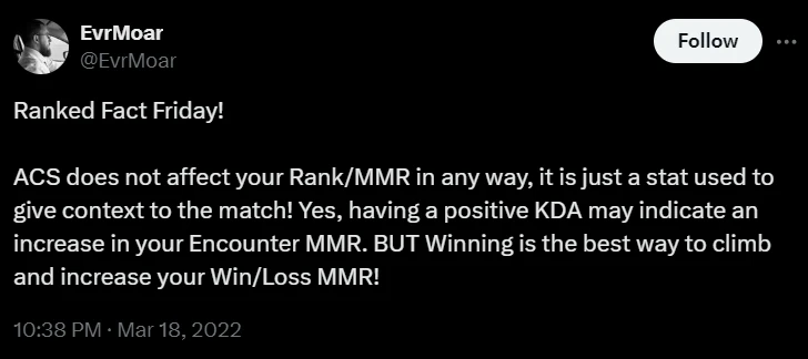 acs affecting rank evrmoar