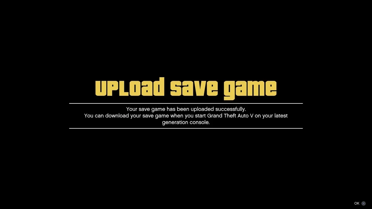 gta 5 upload save game success