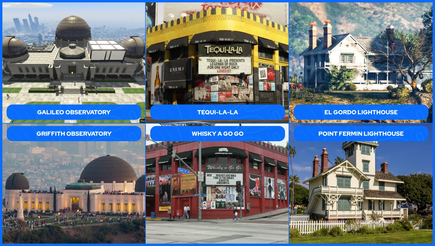 gta 5 locations in real life landmarks