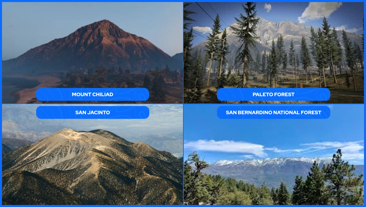 gta 5 locations in real life natural landscapes