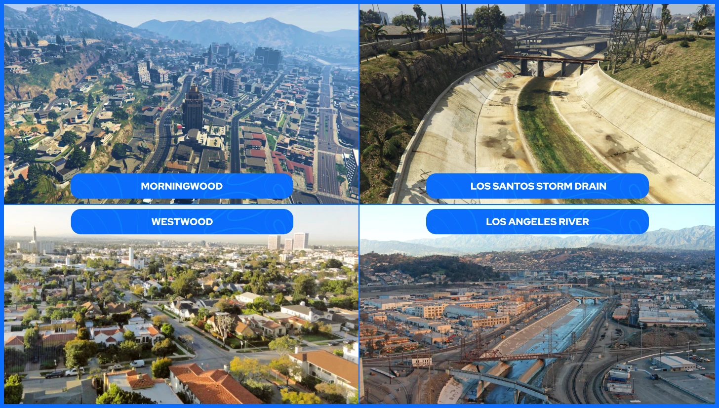 gta 5 locations in real life industrial and residential areas