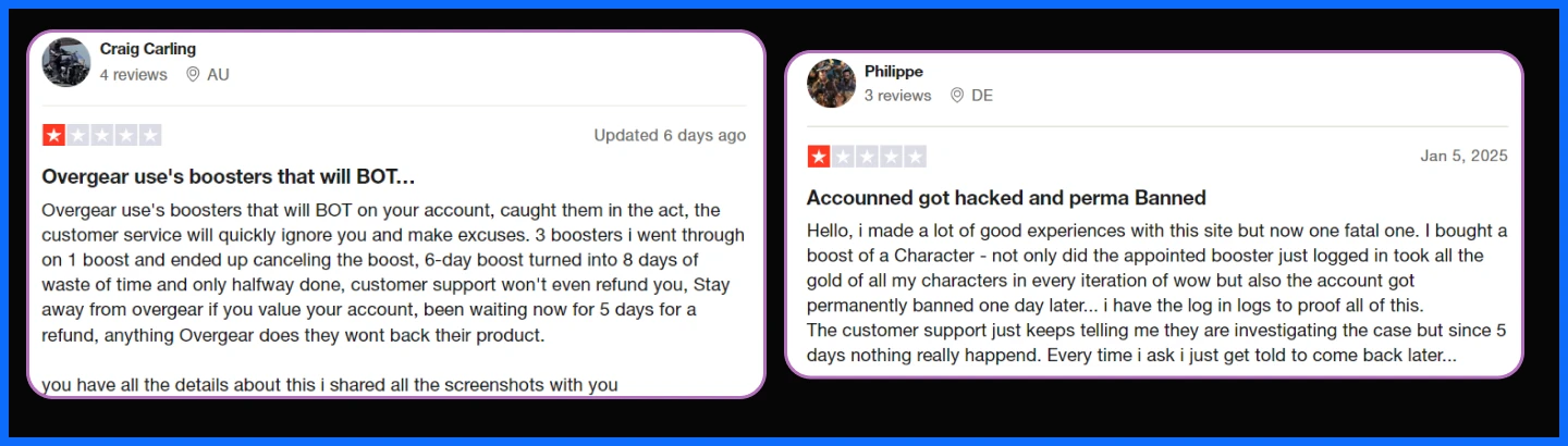 overgears customer support reviews
