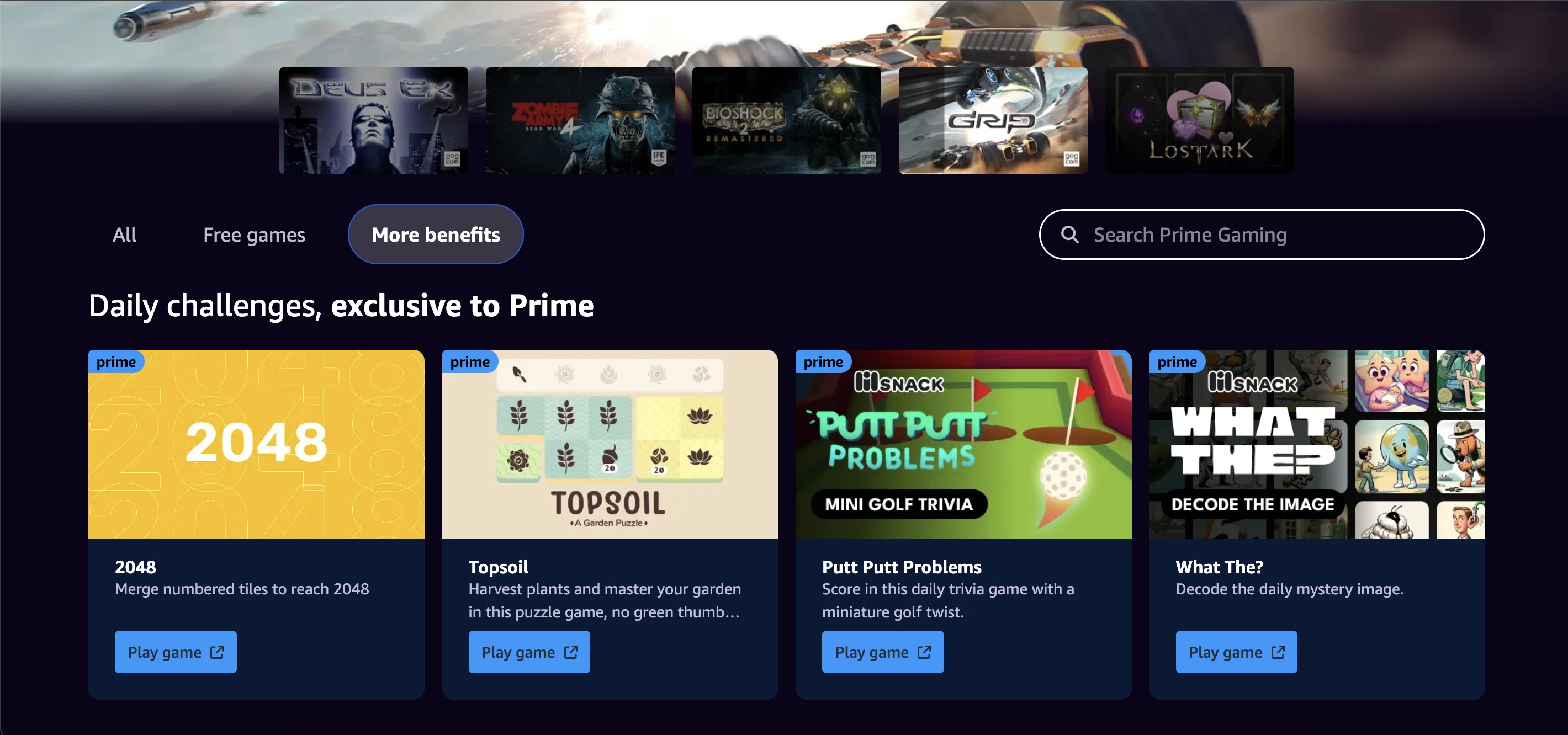 amazon prime gaming