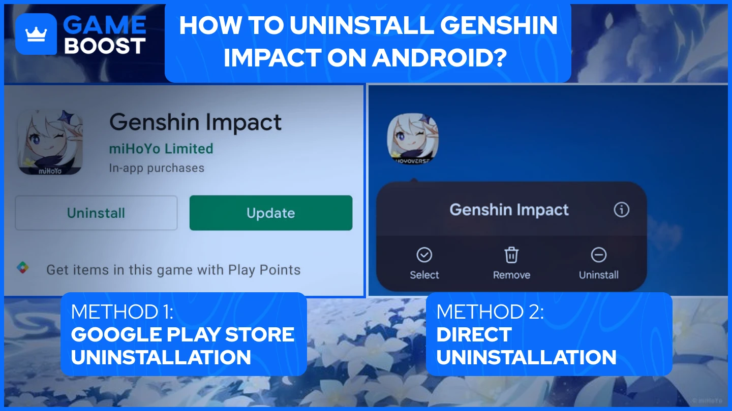 uninstall genshin impact on android