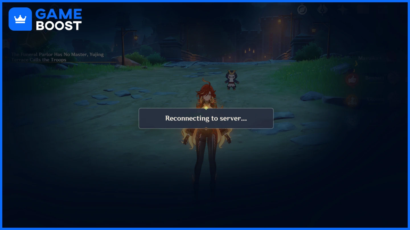 genshin impact reconnecting to server