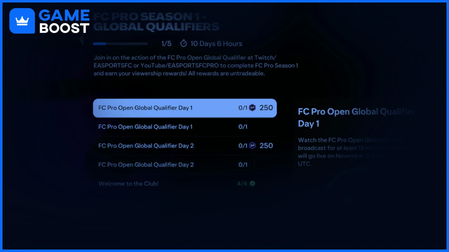 FC Pro Season 1 - Global Qualifiers Rewards
