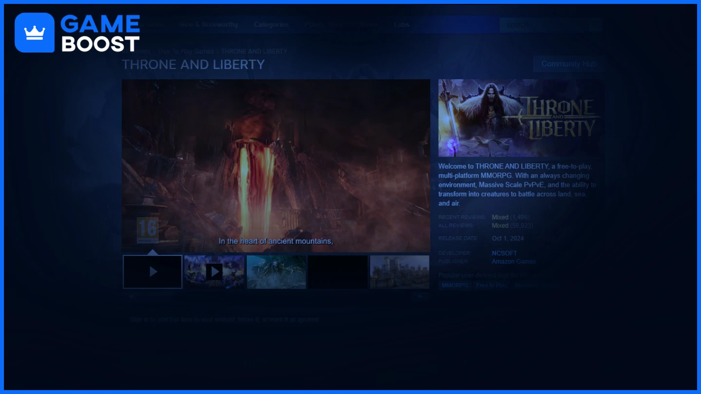 Throne and Liberty steam page