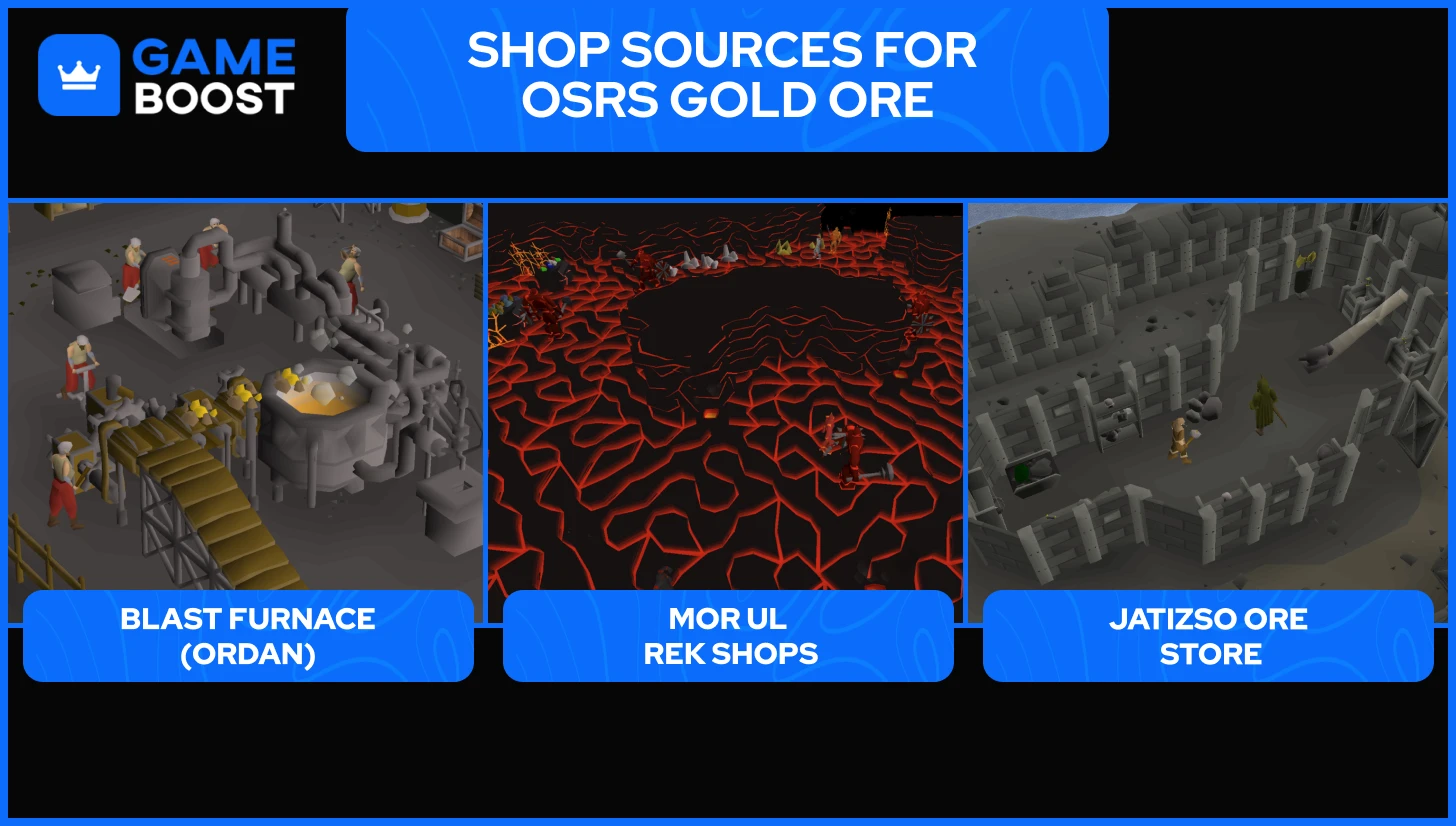 shops for osrs gold ore