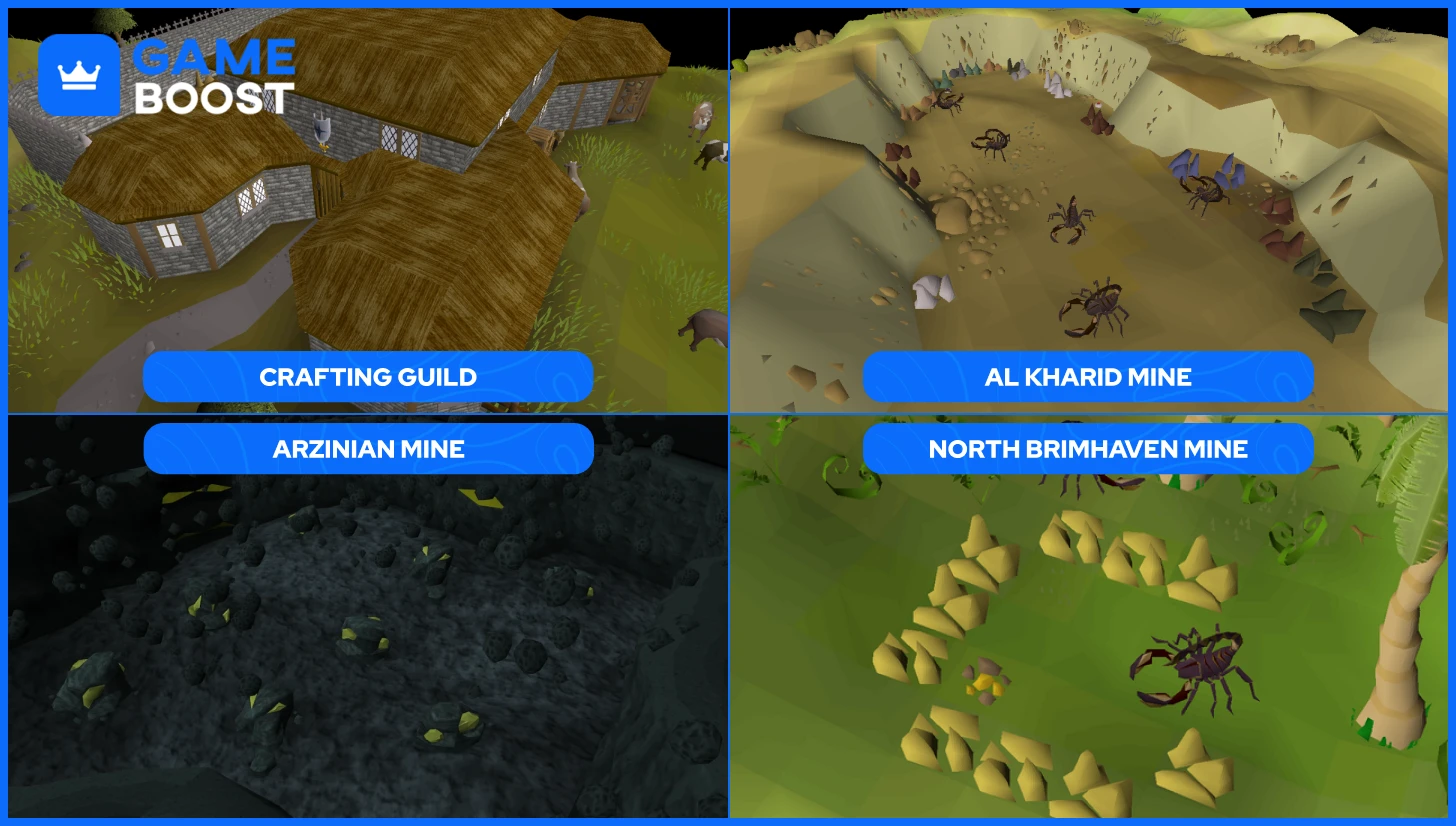 mining osrs gold ore locations