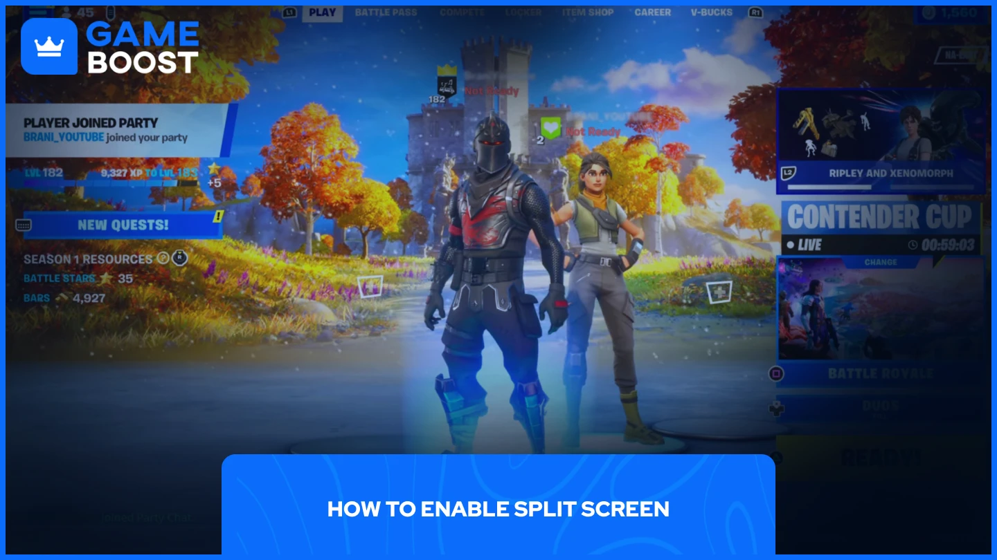 fortnite splitscreen lobby