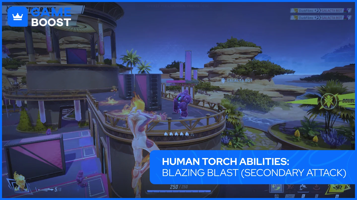 human torch blazing blast