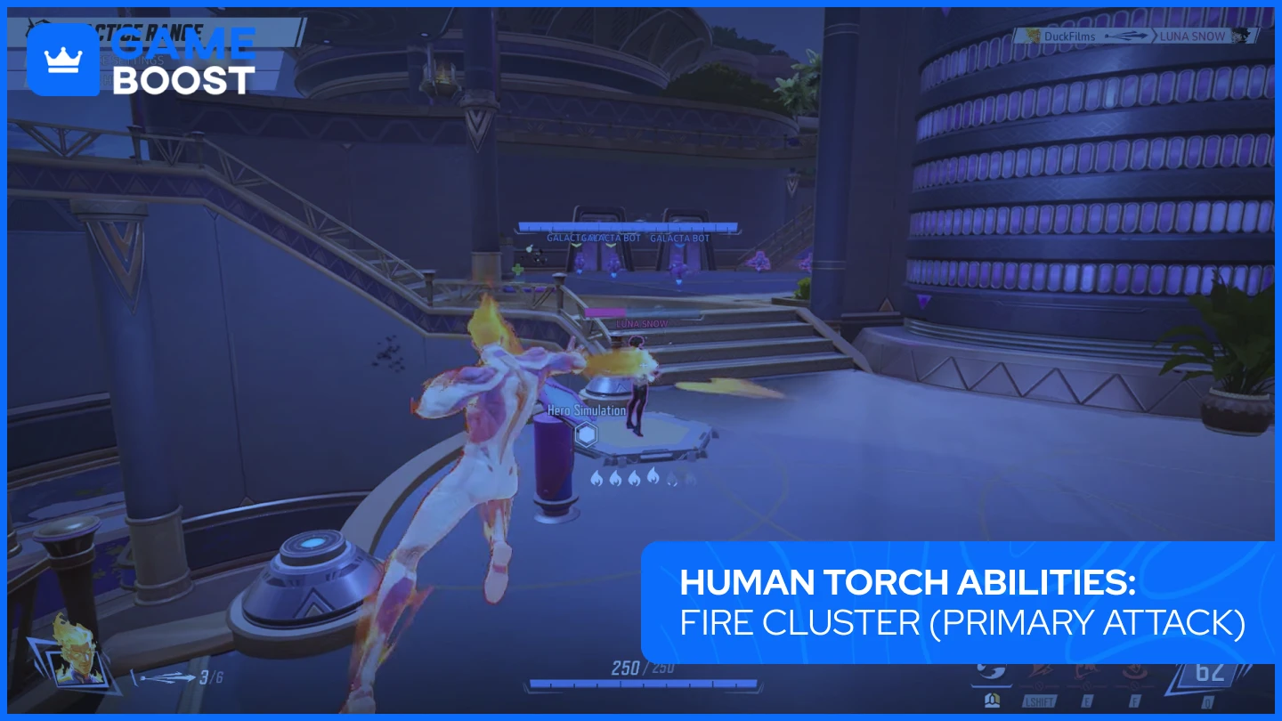 human torch fire cluster