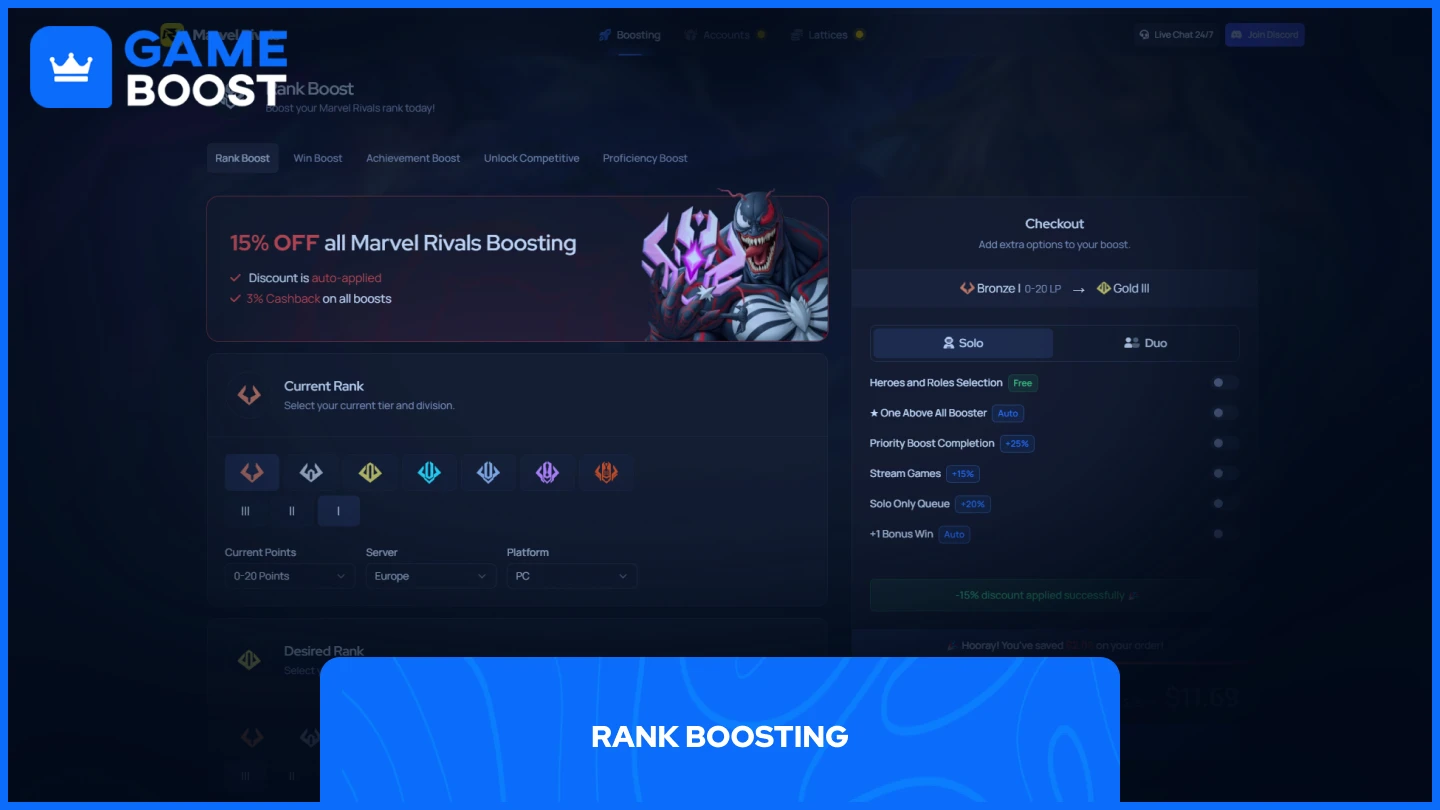 marvel rivals boosting - gameboost