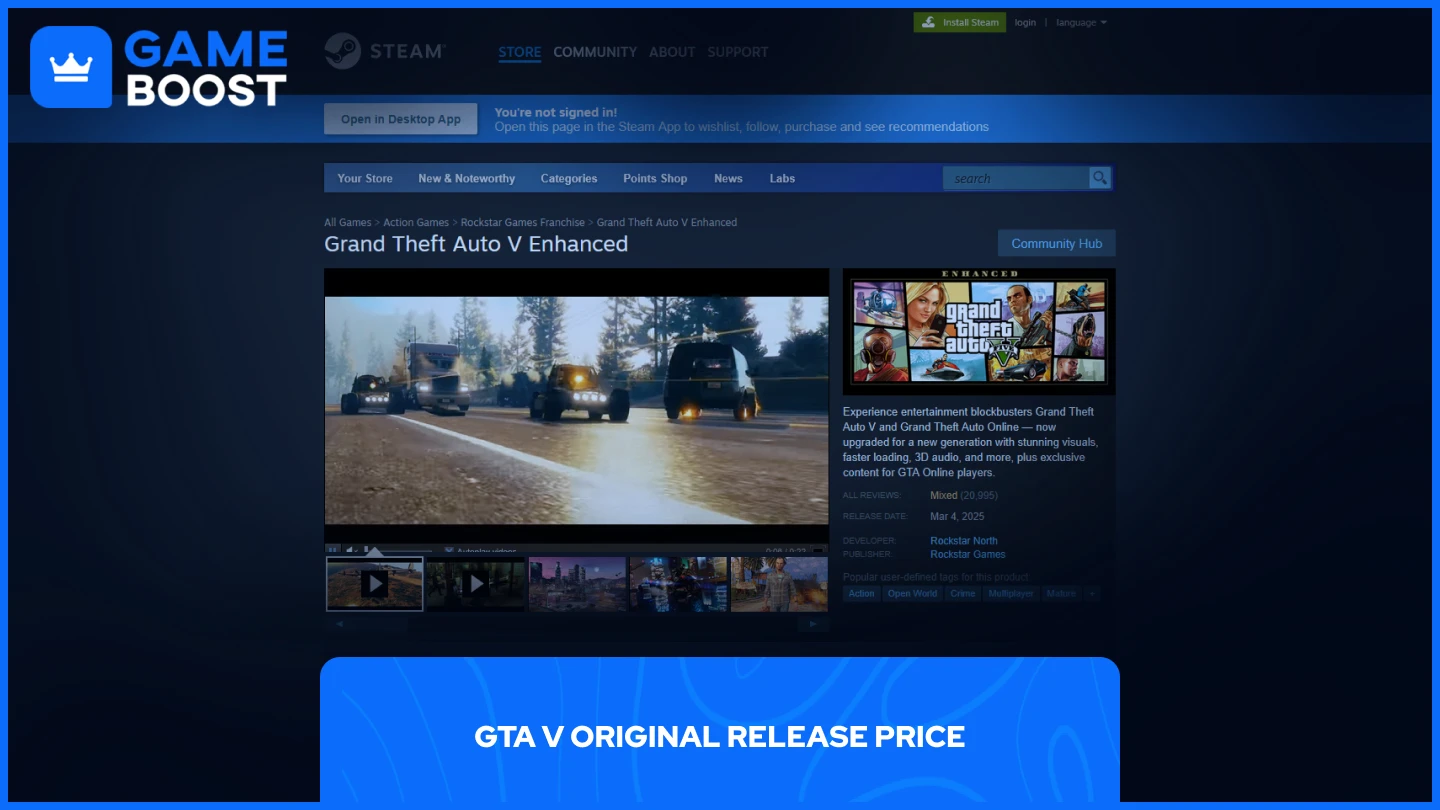 gta v enhanced steam store page