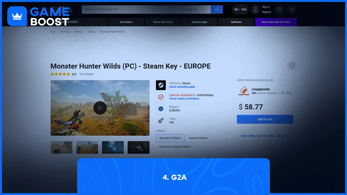 G2A monster hunter wilds