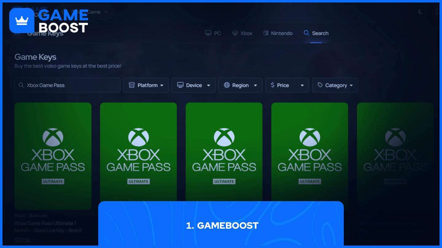 gameboost xbox ultimate key