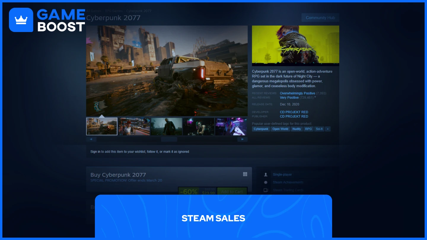 cyberpunk steam page
