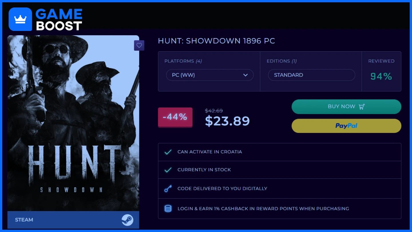 cdkeys hunt showdown