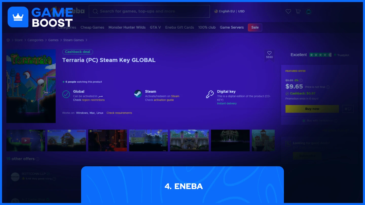 eneba terraria steam key
