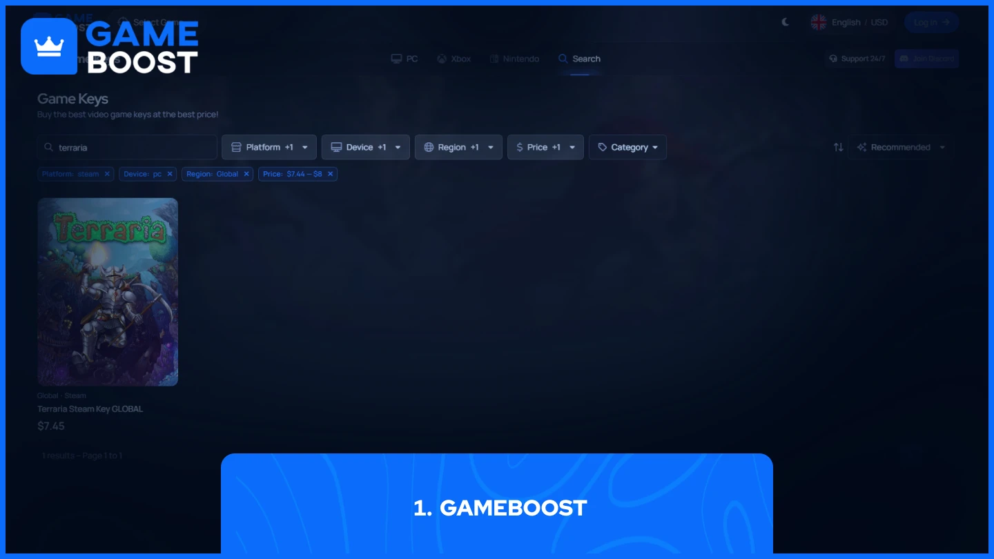 gameboost terraria steam key