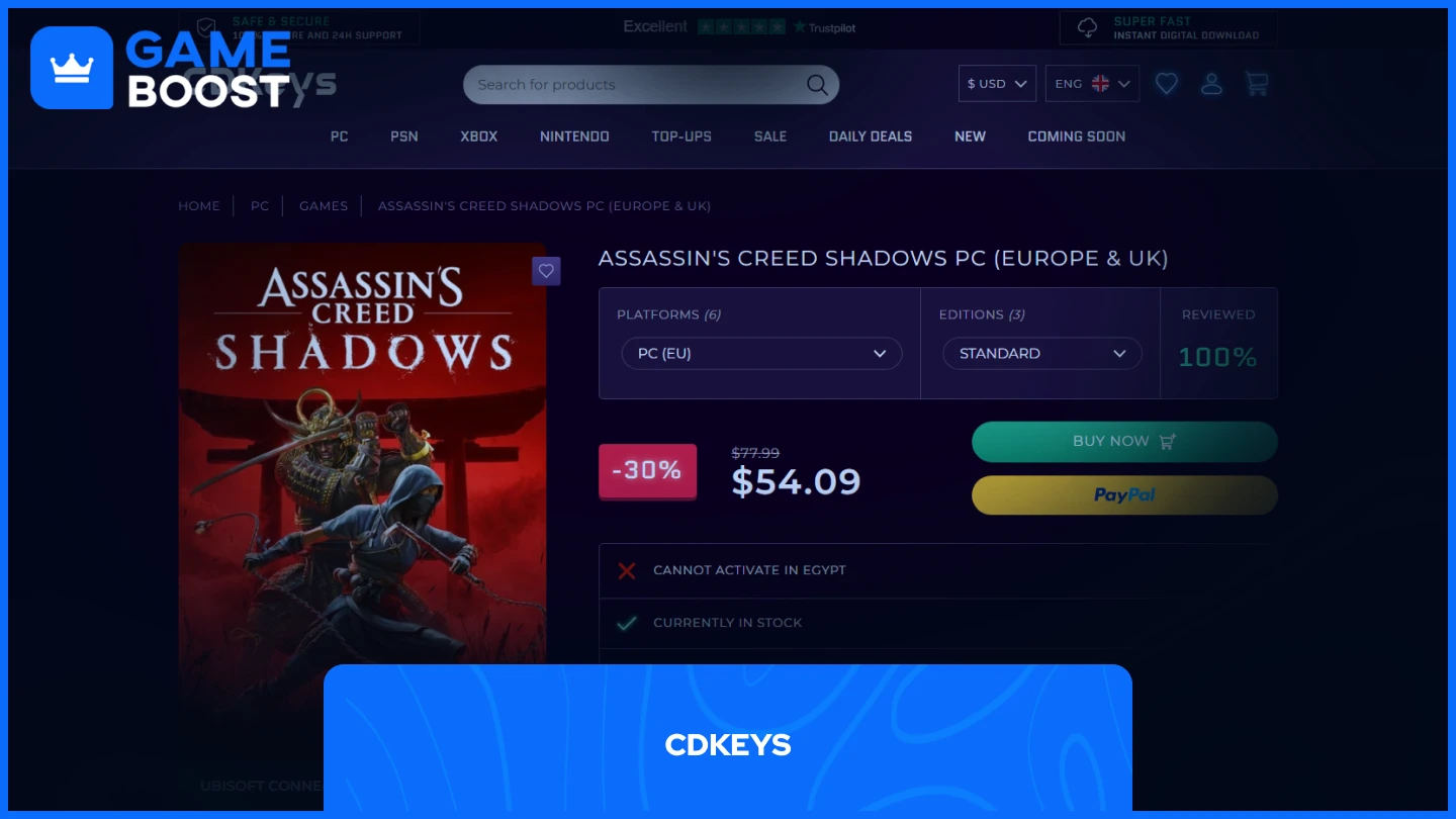 assassin's creed shadows cdkeys