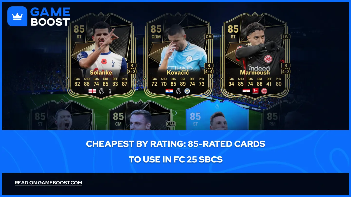 Goedkoopste op Beoordeling: Kaarten met een rating van 85 om te gebruiken in FC 25 SBC's
