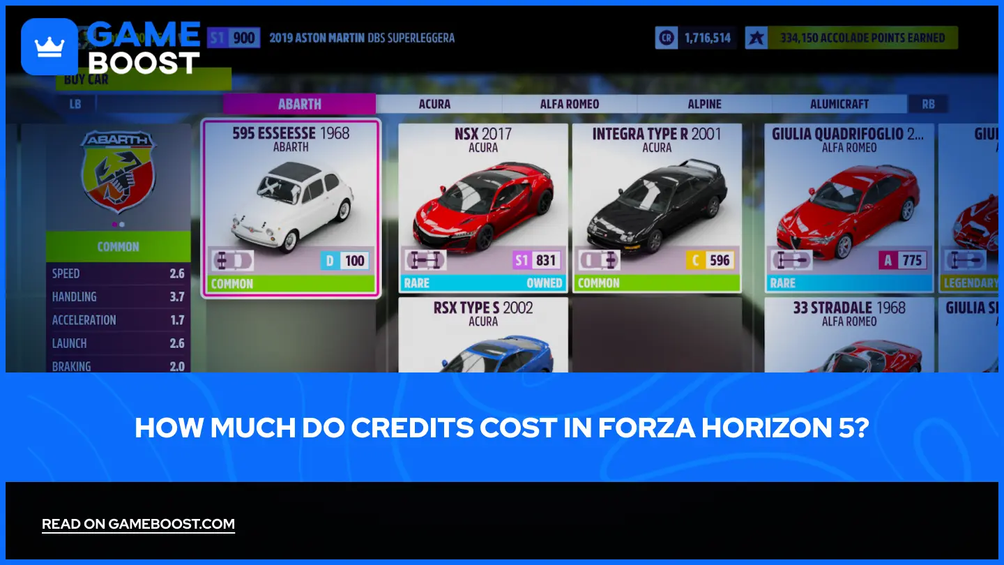 How Much Do Credits Cost in Forza Horizon 5?