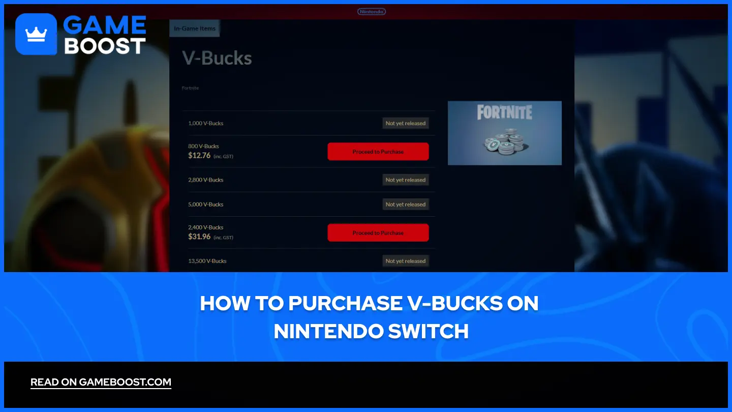Wie Sie V-Bucks auf der Nintendo Switch kaufen