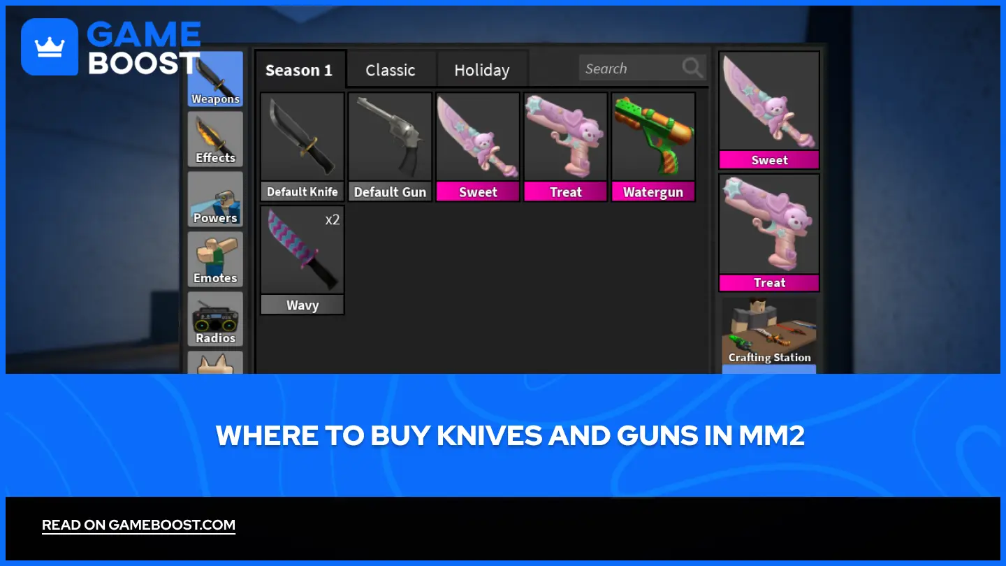 Kde Koupit Nože a Zbraně v MM2