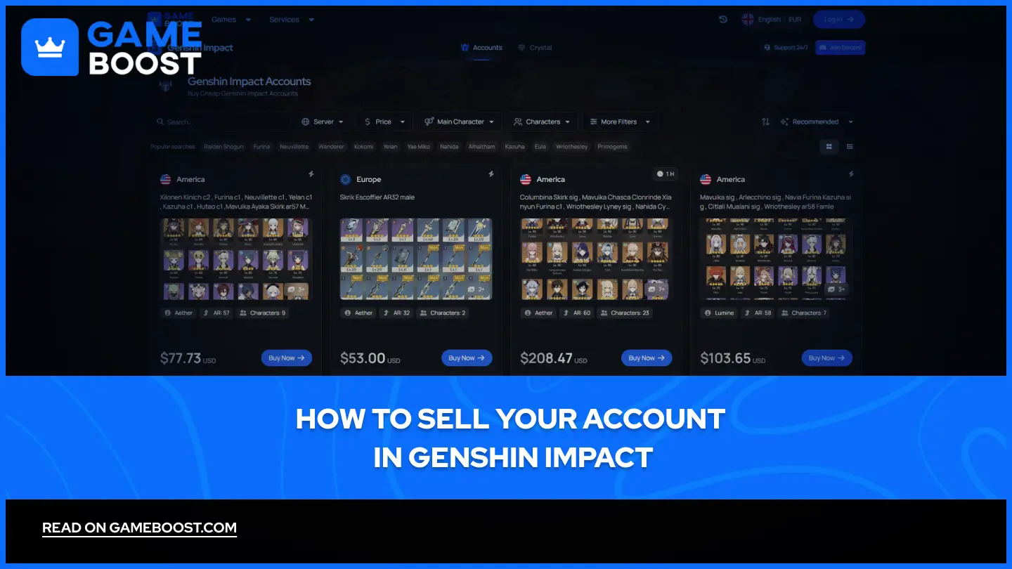 Cómo Vender Tu Cuenta en Genshin Impact