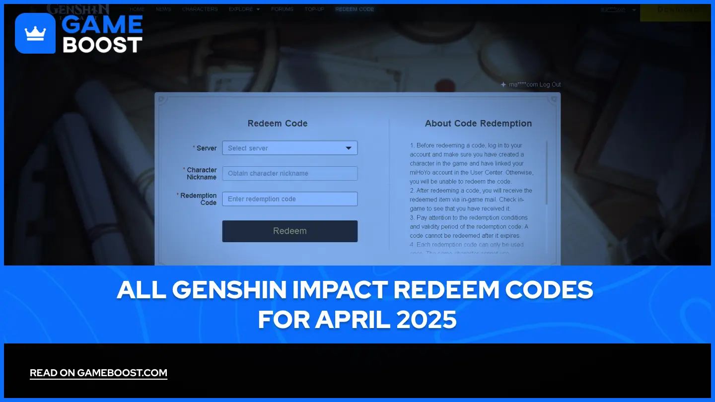 All Genshin Impact Redeem Codes for April 2025