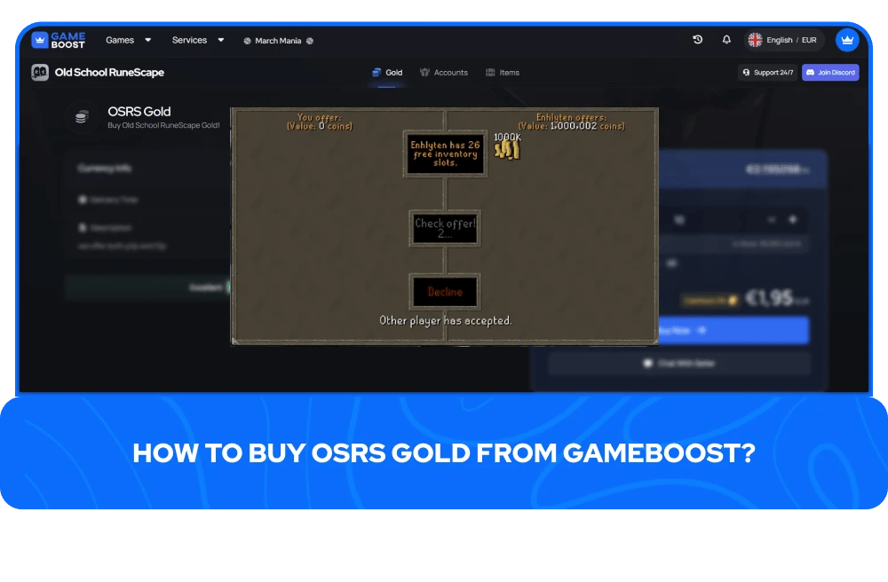 Πώς να αγοράσετε OSRS Gold από το GameBoost