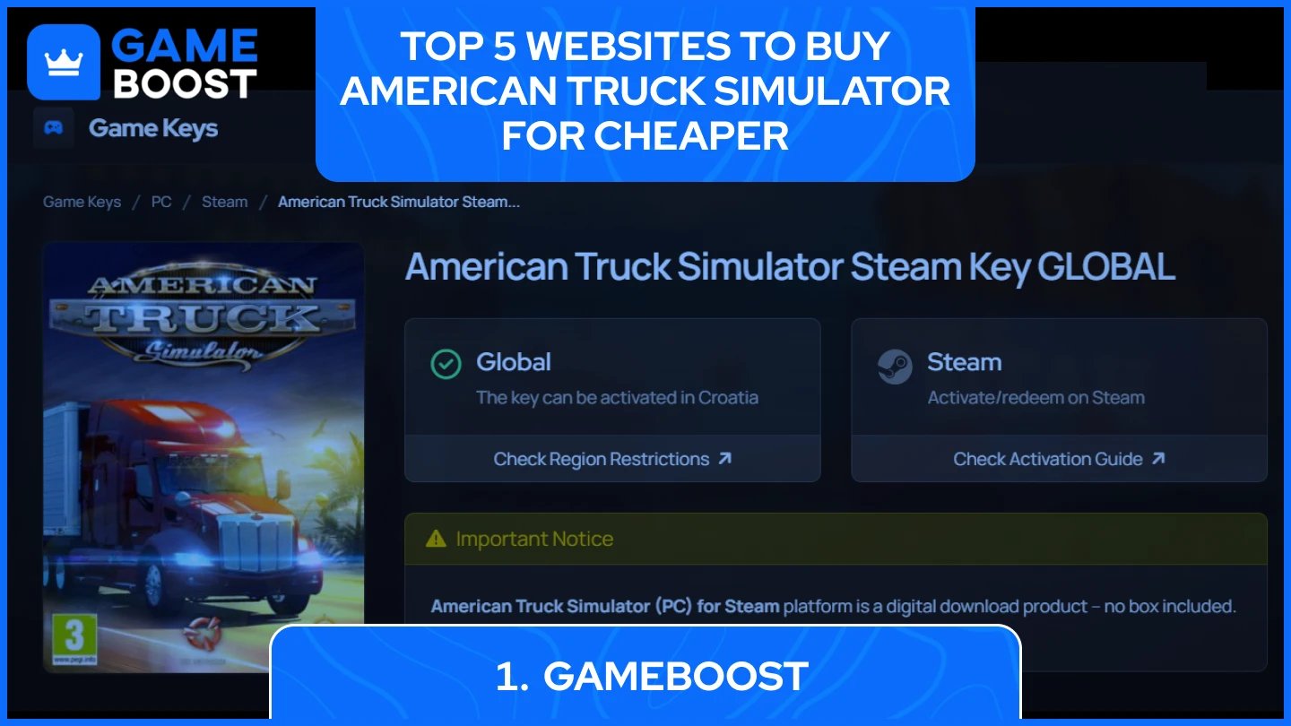 kjøp american truck simulator billig