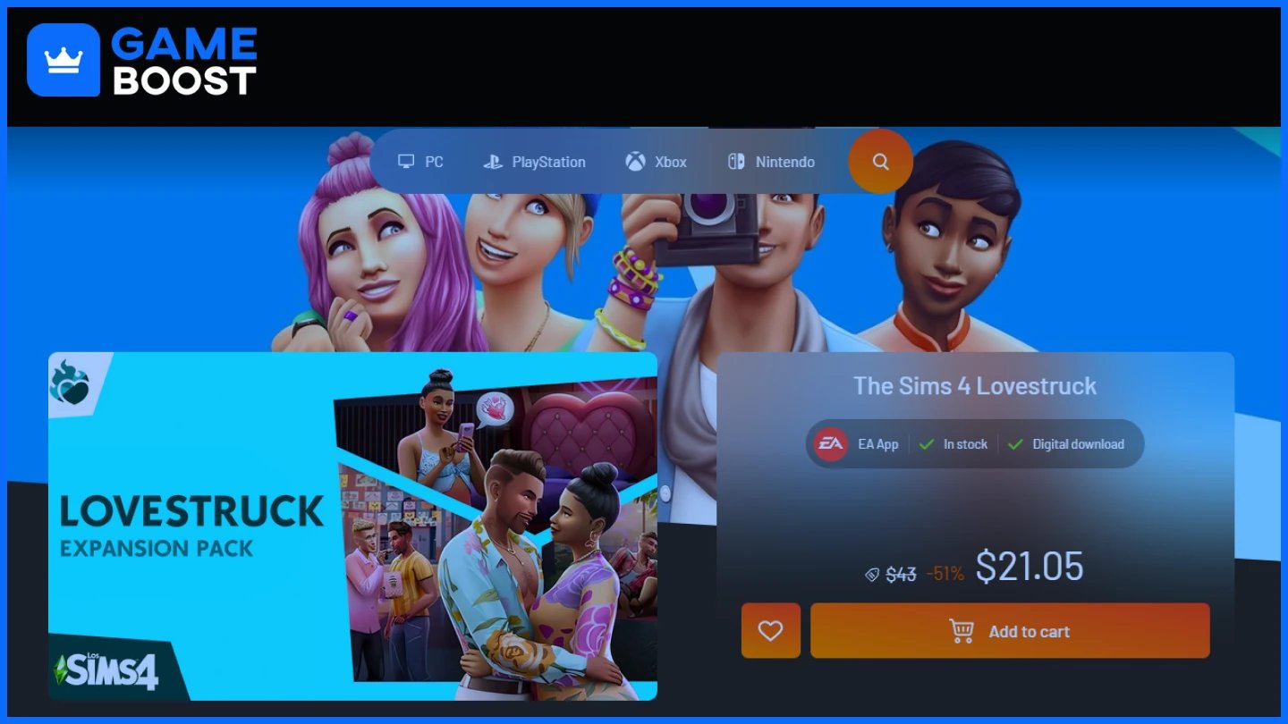 instant gaming sims 4 lovestruck 