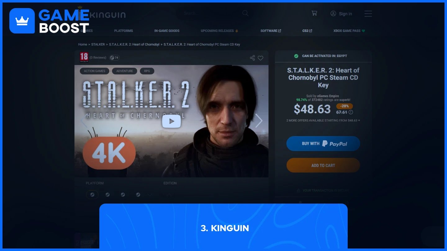 Strona produktu Kinguin stalker 2