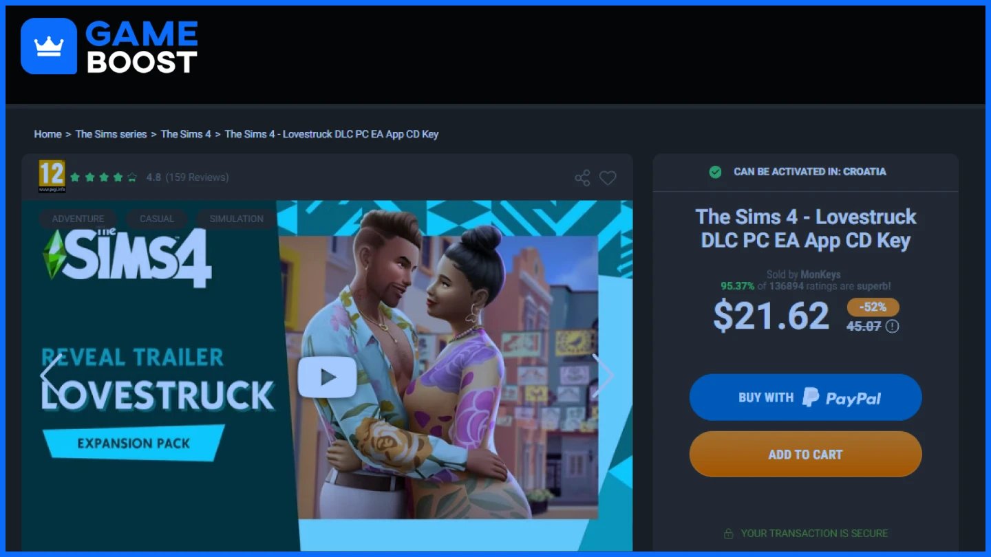 kinguin sims 4 lovestruck 