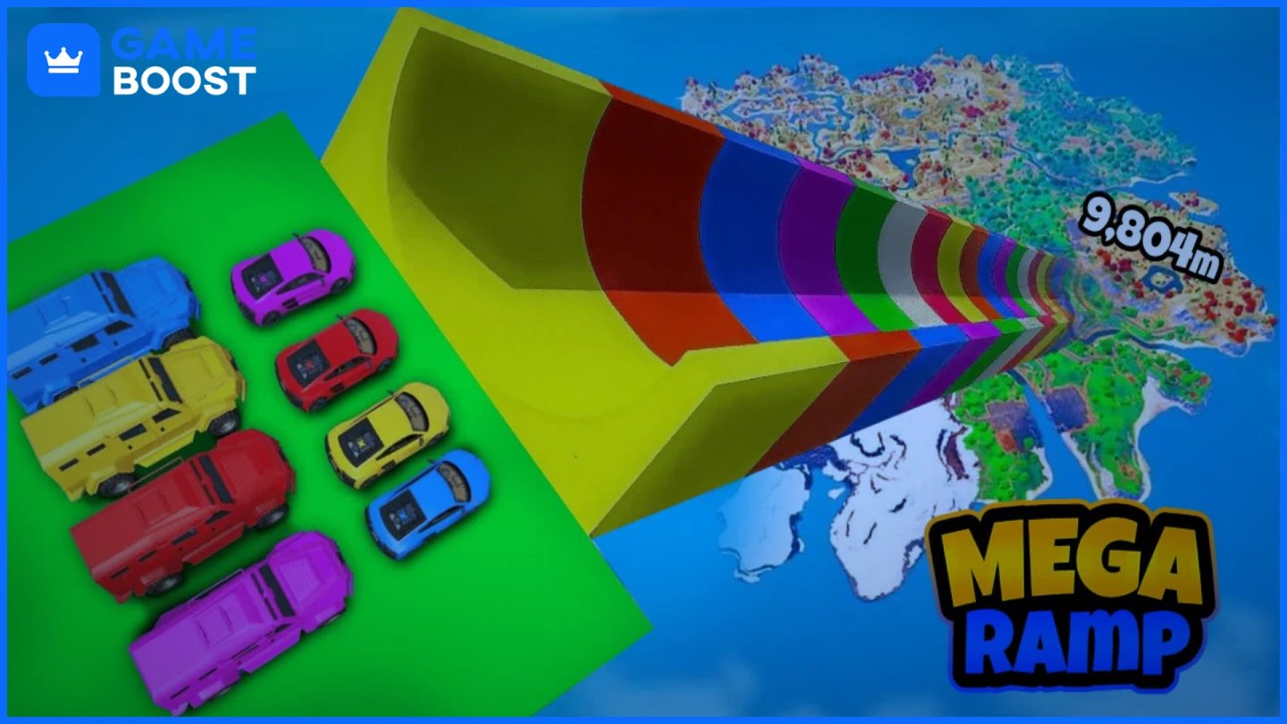 cars mega ramp fortnite xp map