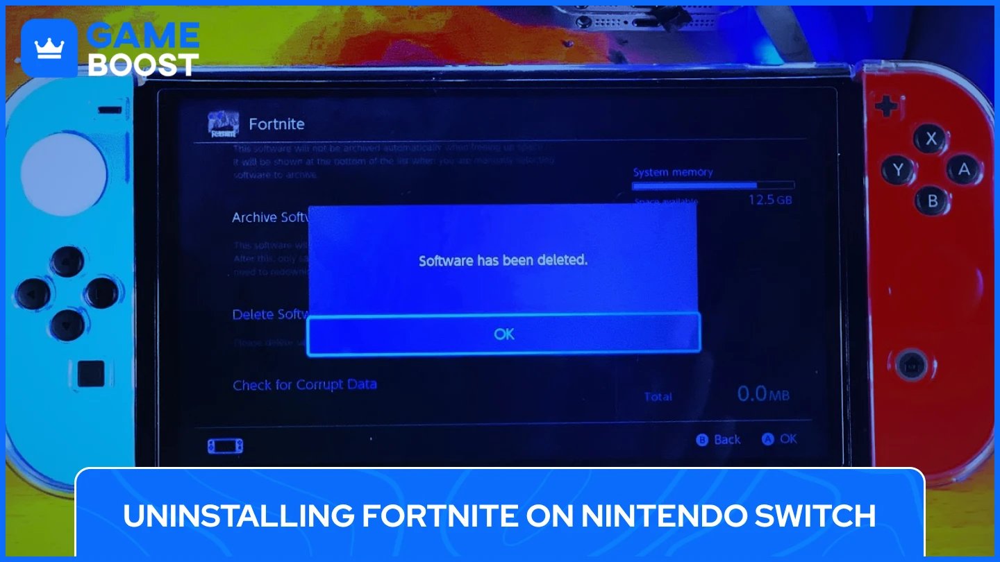uninstalling fortnite on nitendo switch
