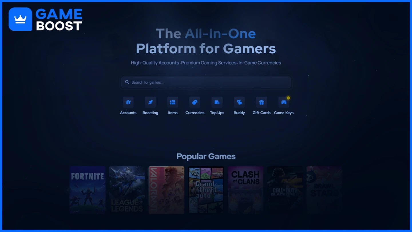 pagina principale di gameboost