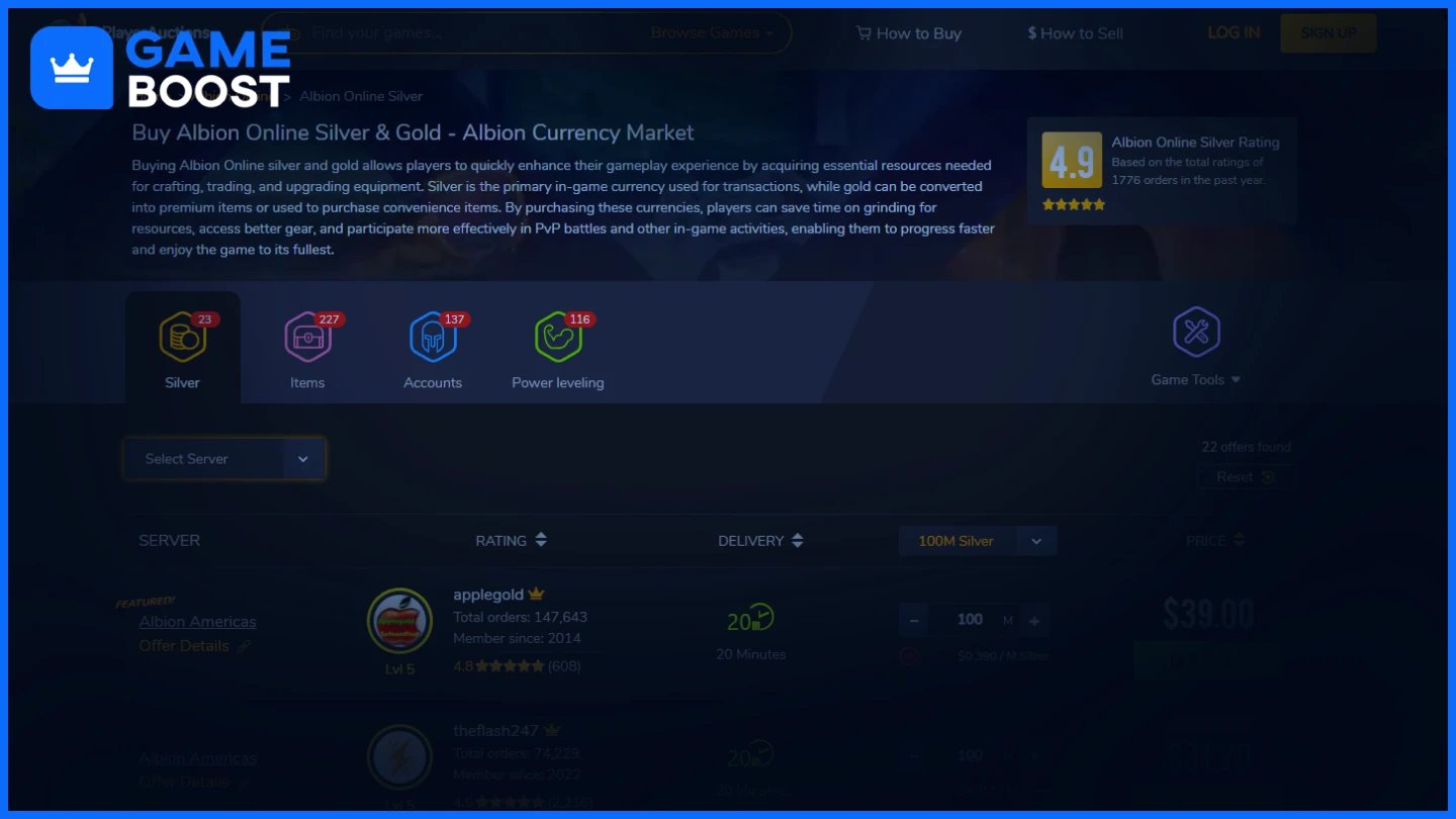 playerauctions albion online silver